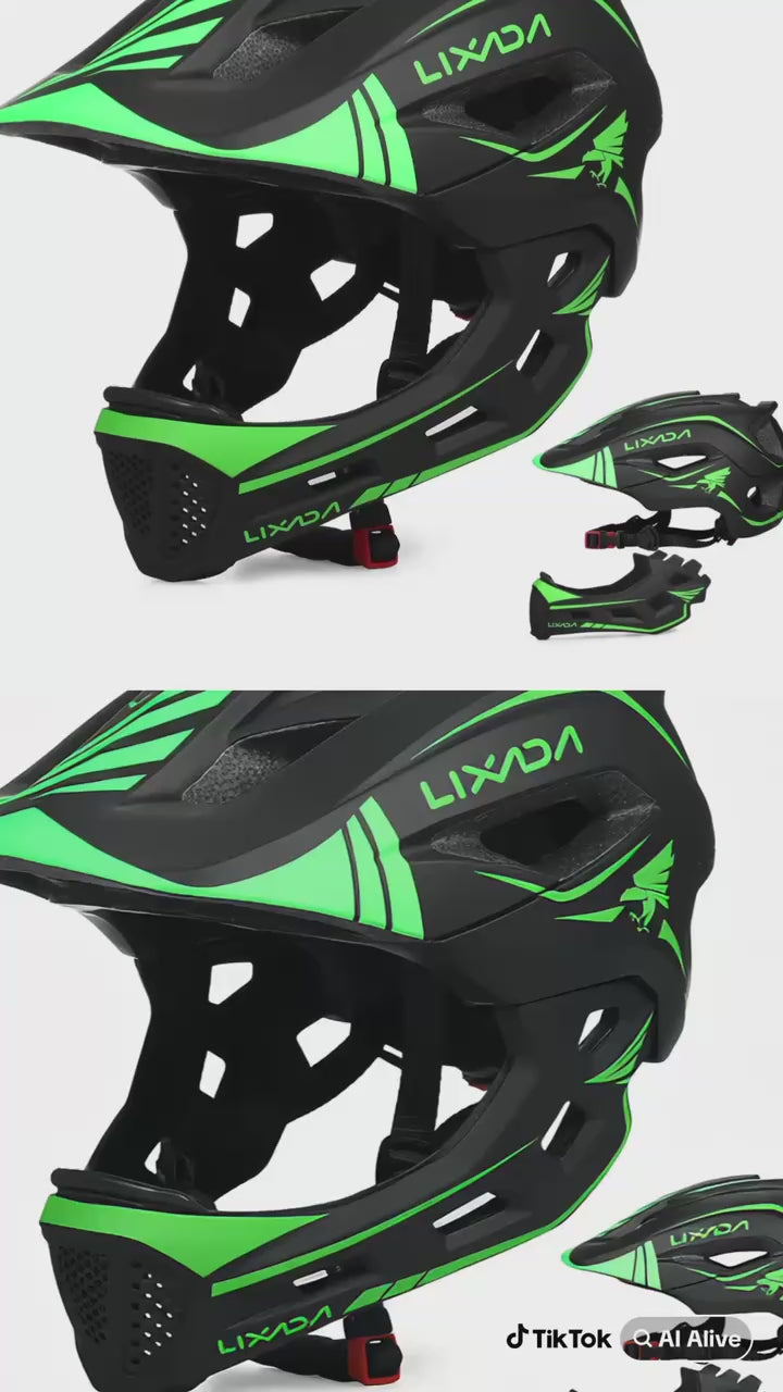 Lixada - Kids Full Face Helmet Detachable