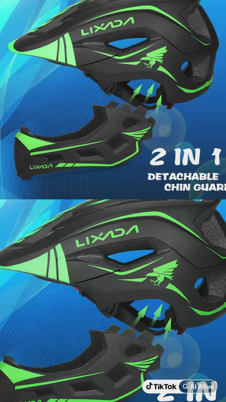 Lixada - Kids Full Face Helmet Detachable
